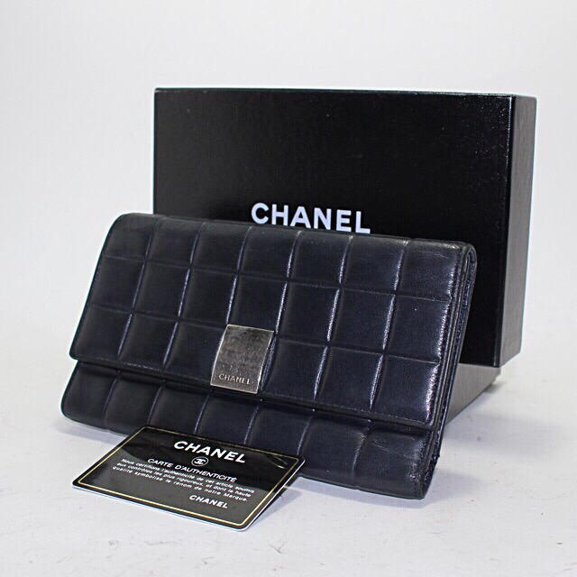 正規品【良品】CHANEL  チョコバー  長財布