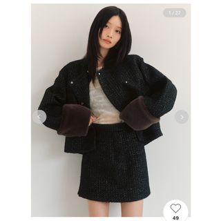 Lily Brown - ラスト L.B CANDYSTOCK ビジューボタンファー Lily Brown - ラスト L.B CANDYSTOCK ビジューボタンファー