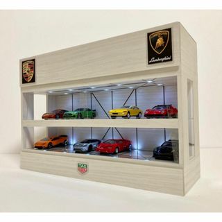 1/64展示16台可・ホワイトアッシュ・2層式ディスプレーBOX /ネオジオラマ(ミニカー)