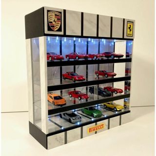 USB電源・1/64展示32台可・ビアンコマーブル・ディスプレーBOX/ジオラマ(ミニカー)