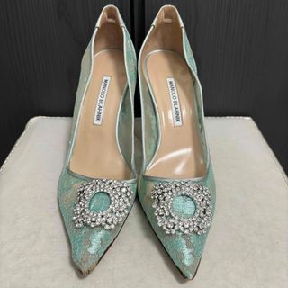 MANOLO BLAHNIK(ハイヒール/パンプス ・ グリーン・カーキ/緑色 MANOLO BLAHNIK(ハイヒール/パンプス ・ グリーン・カーキ/緑色