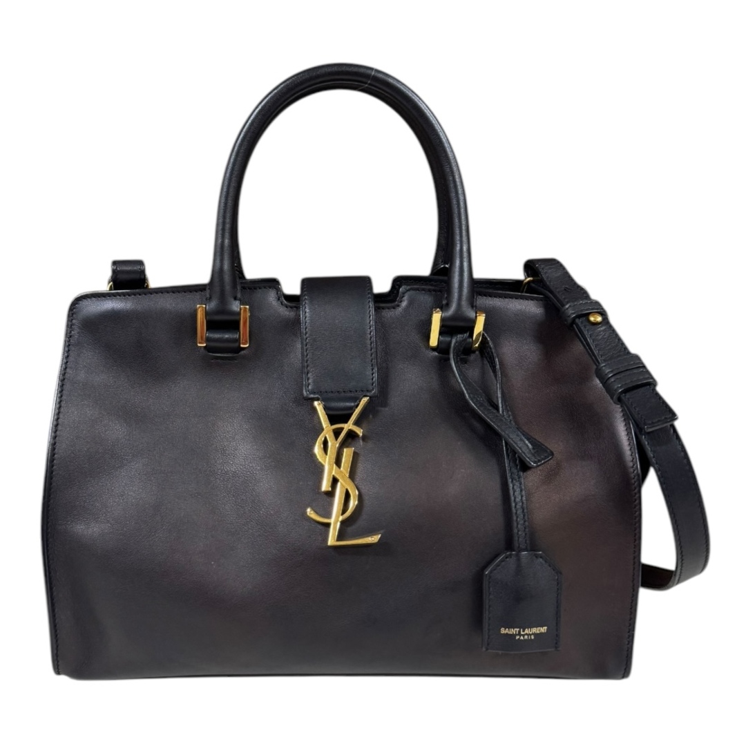 SAINT LAURENT - サンローラン ベイビーカバス ショルダーバッグ レザー 424868 ブラック レディース SAINT LAURENT  中古
