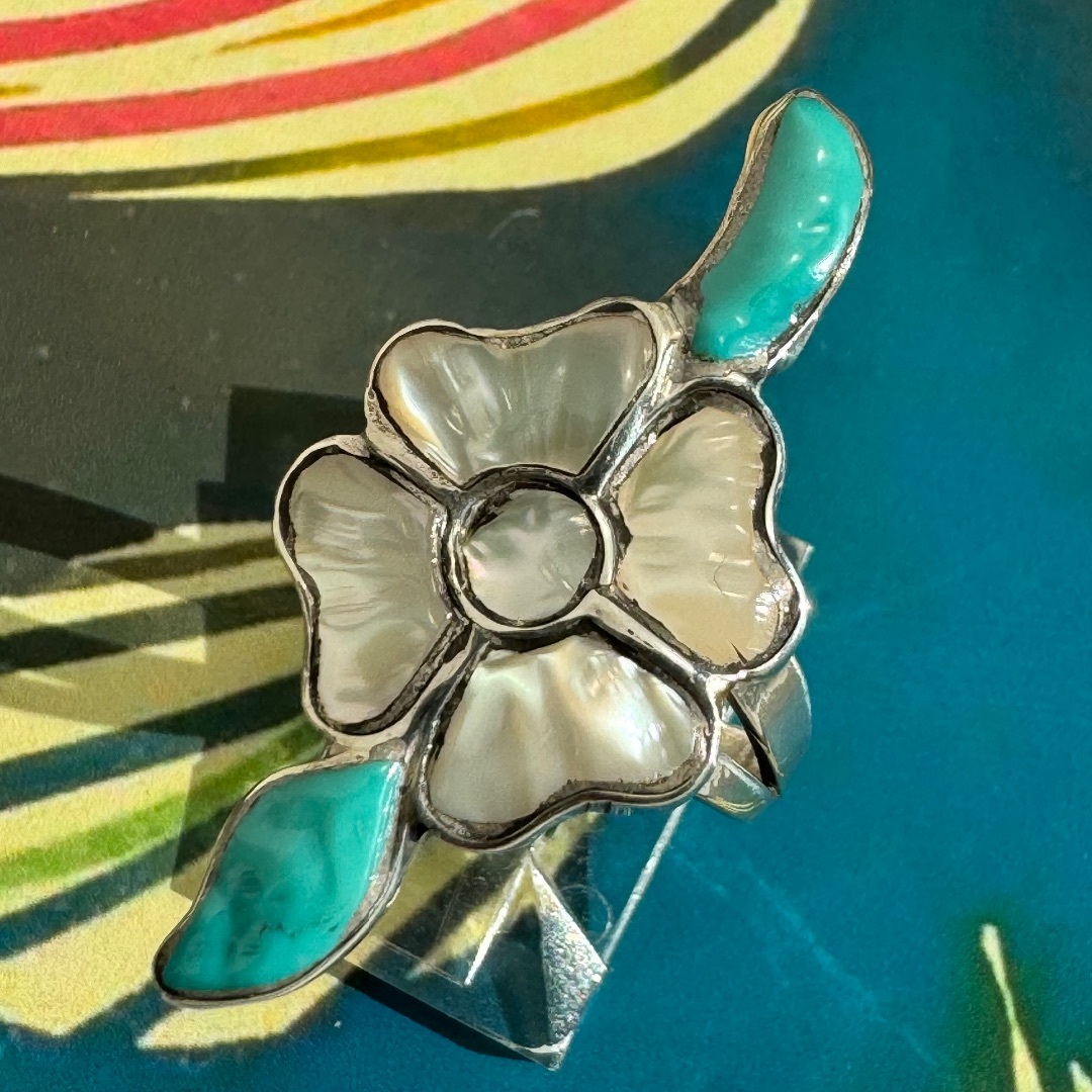 OLD INDIAN JEWELRY NAVAJO STERLING SILVER TURQUOISE RING インディアンジュエリー ナバホ族  リング | CiRCA［サーカ 神戸］ONLINE STORE
