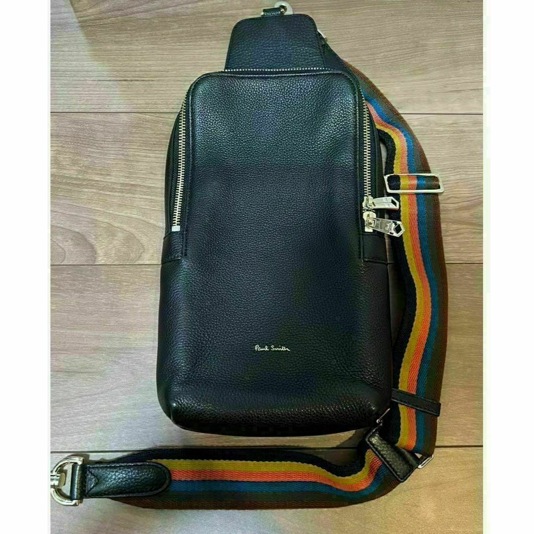 Paul Smith 黒 レザー ボディバッグ ショルダーバッグ Paul Smith 黒 レザー ボディバッグ ショルダーバッグ