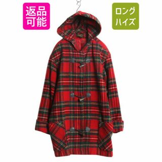 90s USA製 エディ—バウアー タータン チェック ダッフル コート 90s USA製 エディ—バウアー タータン チェック ダッフル コート