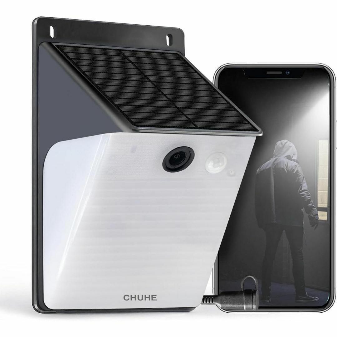 ソーラーパネル一体型 屋外カメラ 防犯カメラ 太陽光 見守り Wi-Fi 暗視