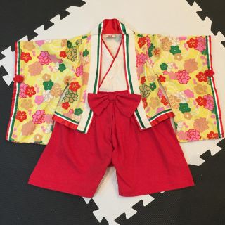 【みゆちぃ様専用】十二単風 ロンパース 60サイズ(和服/着物)