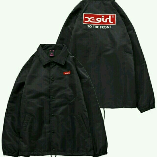 X-girl(エックスガール)のX-girl BOX LOGO COACH JACKET レディースのジャケット/アウター(ナイロンジャケット)の商品写真