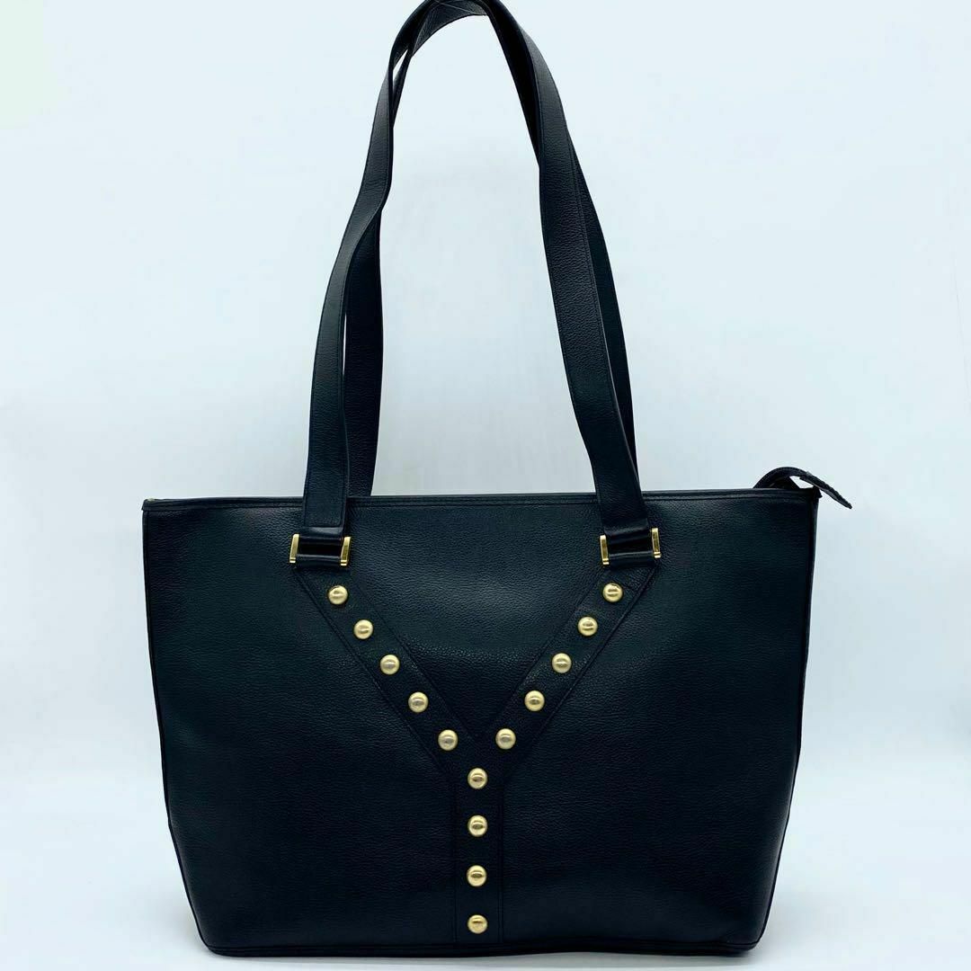 イヴサンローラン YSL トートバッグ Yライン スタッズ ブラック イヴサンローラン YSL トートバッグ Yライン スタッズ ブラック