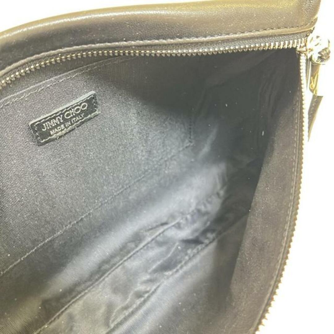 JIMMY CHOO(ジミーチュウ) クラッチバッグ ゼナ 黒×シルバー JIMMY CHOO(ジミーチュウ) クラッチバッグ ゼナ 黒×シルバー