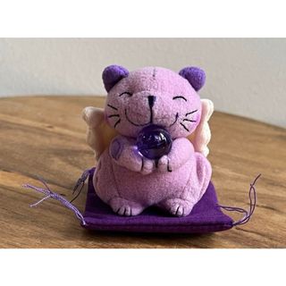 【新品】紫の猫の置物(置物)