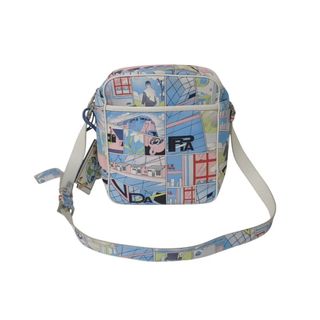 プラダ(PRADA)のPRADA プラダ ショルダーバッグ 2VH031 コミックプリント マルチプリント 18SS マルチカラー レザー シルバー金具 美品 中古 4c073362(ハンドバッグ)