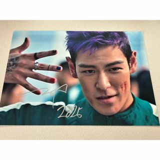 T.O.P(チェ・スンヒョン)直筆サイン スチール写真(A4サイズ)の