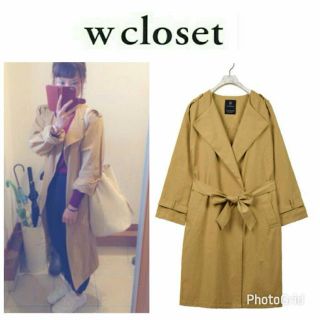 ダブルクローゼット(w closet)のぴけぱっせ様専用♡新品定価7,452円♡ダブルクローゼット♡ノーカラーコート(スプリングコート)