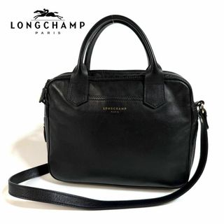 LONGCHAMP - 【美品】Longchamp 2way ハンドバッグ ブラック LONGCHAMP - 【美品】Longchamp 2way ハンドバッグ ブラック