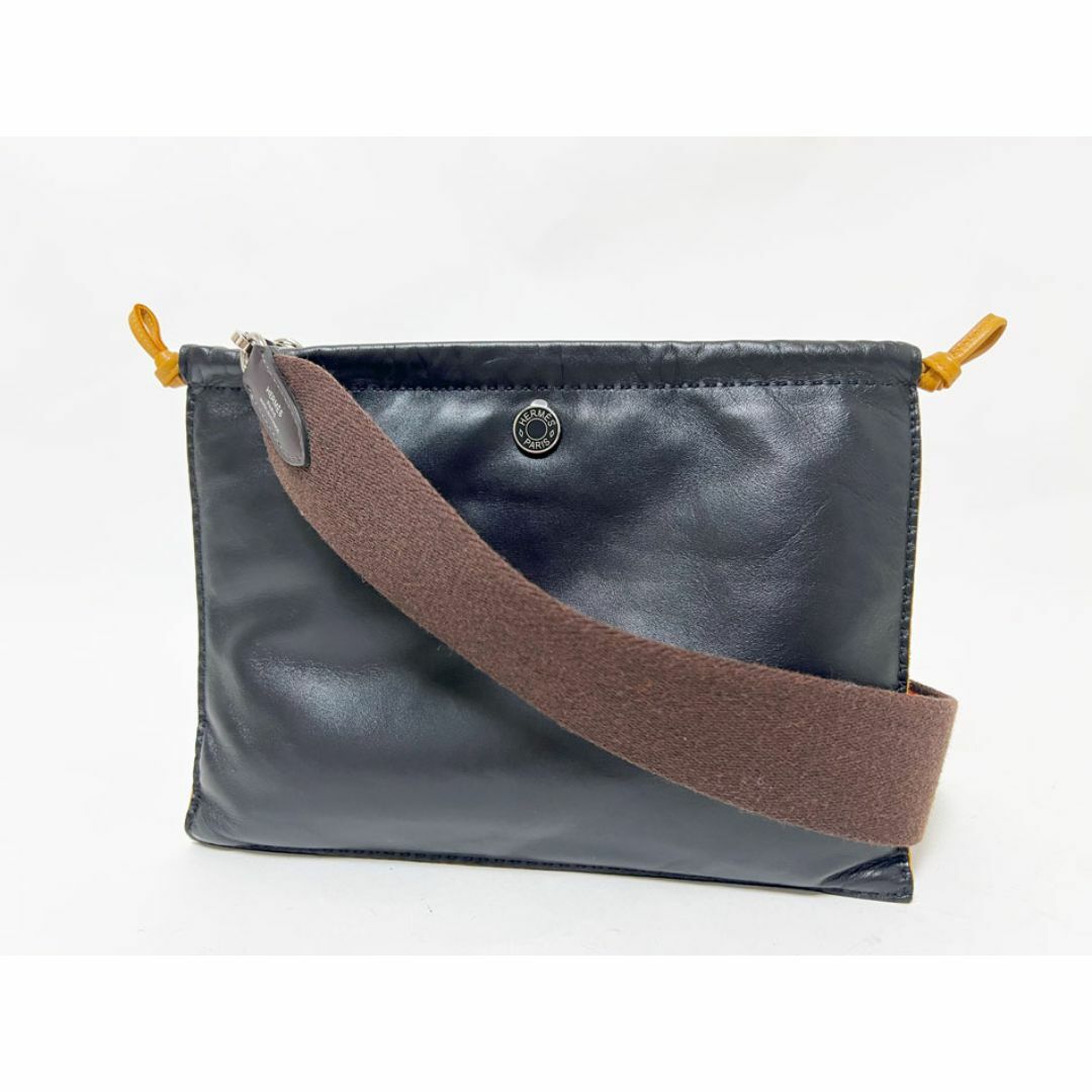 HERMES - HERMES エルメス ピロ クルードセル 巾着 ポーチ HERMES - HERMES エルメス ピロ クルードセル 巾着 ポーチ