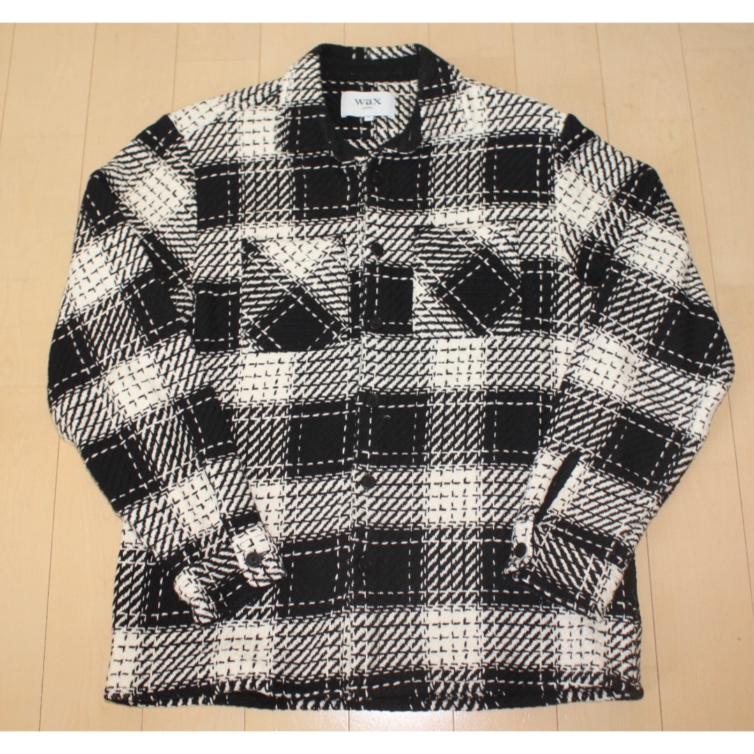 WAX LONDON ツイード オーバーサイズ シャツ M ブラック WAX LONDON ツイード オーバーサイズ シャツ M ブラック