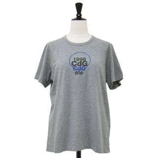 COMME des GARCONS - COMME des GARCONS COMME des GARCONS コムデギャルソン コムデギャルソン Tシャツ グレー サイズ:L / ロゴ プリント 半袖 Tシャツ / クルーネック コットン / 1998 CDG コムコム / トップス カットソー 【レディース】【中古】