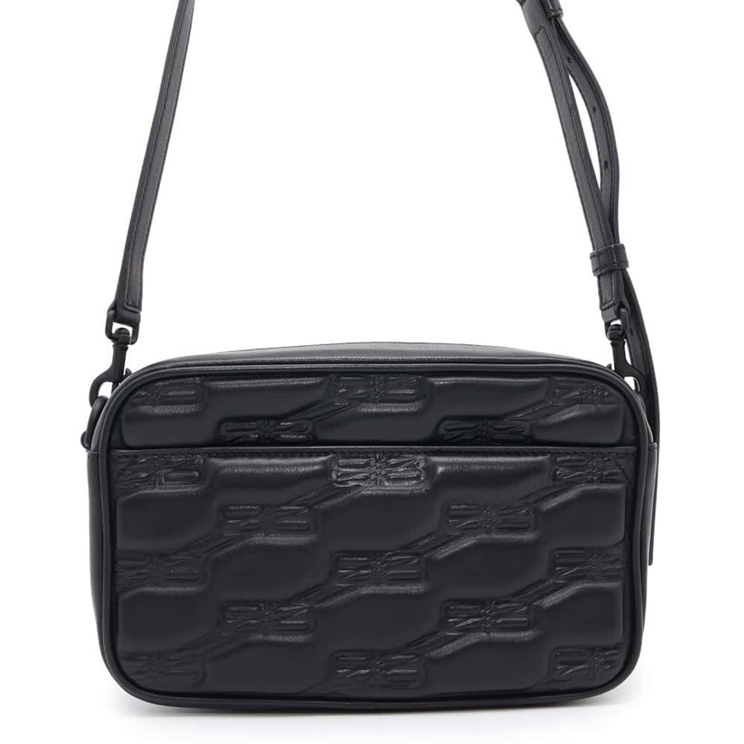 BALENCIAGA - バレンシアガ ショルダーバッグ BBモノグラム カメラバッグ レザー 702701 BALENCIAGA 黒