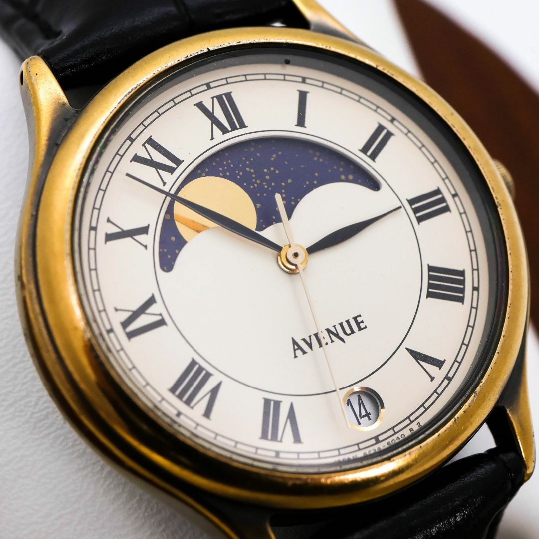 SEIKO - 稼働 SEIKO AVENUE 腕時計 ムーンフェイズ デイト SEIKO - 稼働 SEIKO AVENUE 腕時計 ムーンフェイズ デイト