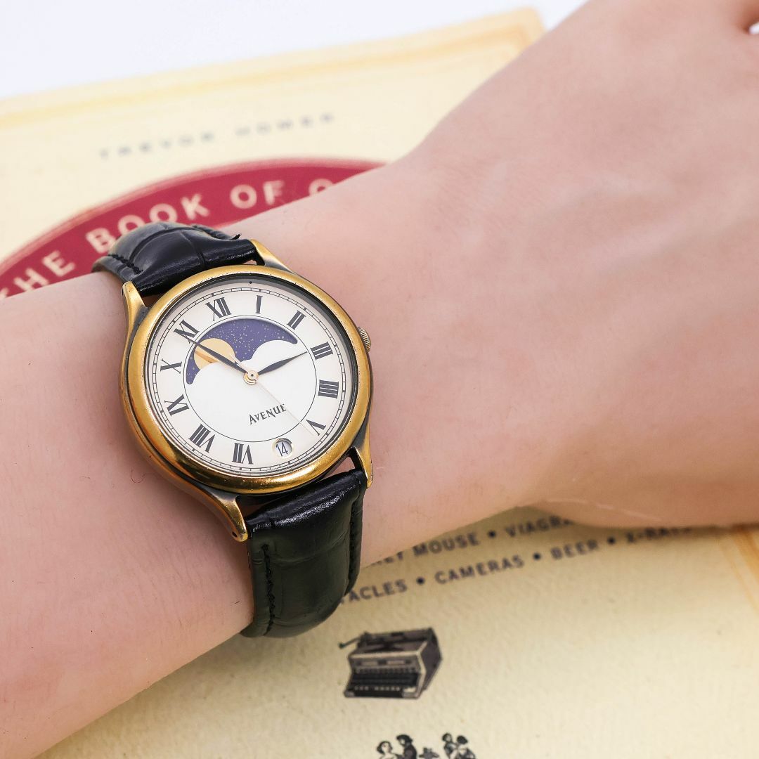 SEIKO - 稼働 SEIKO AVENUE 腕時計 ムーンフェイズ デイト SEIKO - 稼働 SEIKO AVENUE 腕時計 ムーンフェイズ デイト