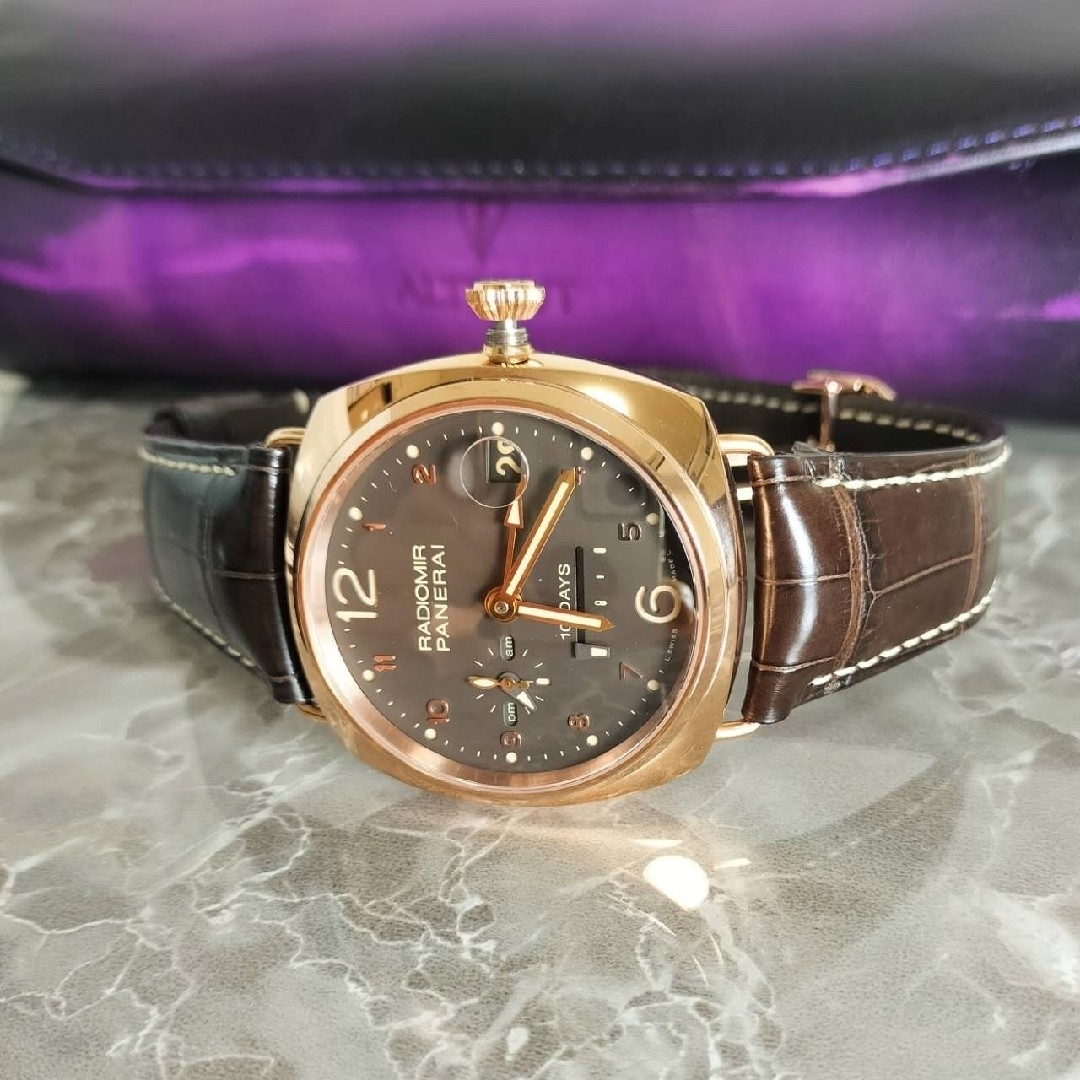 OFFICINE PANERAI(オフィチーネパネライ)の超レア!！500万円 パネライI 18K PG オロロッソ PAM00497 メンズの時計(腕時計(アナログ))の商品写真