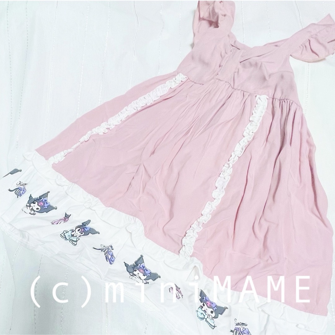 サンリオ(サンリオ)の【新品】karamell KAKA ピンク クロミ ワンピース 120cm キッズ/ベビー/マタニティのキッズ服女の子用(90cm~)(ワンピース)の商品写真