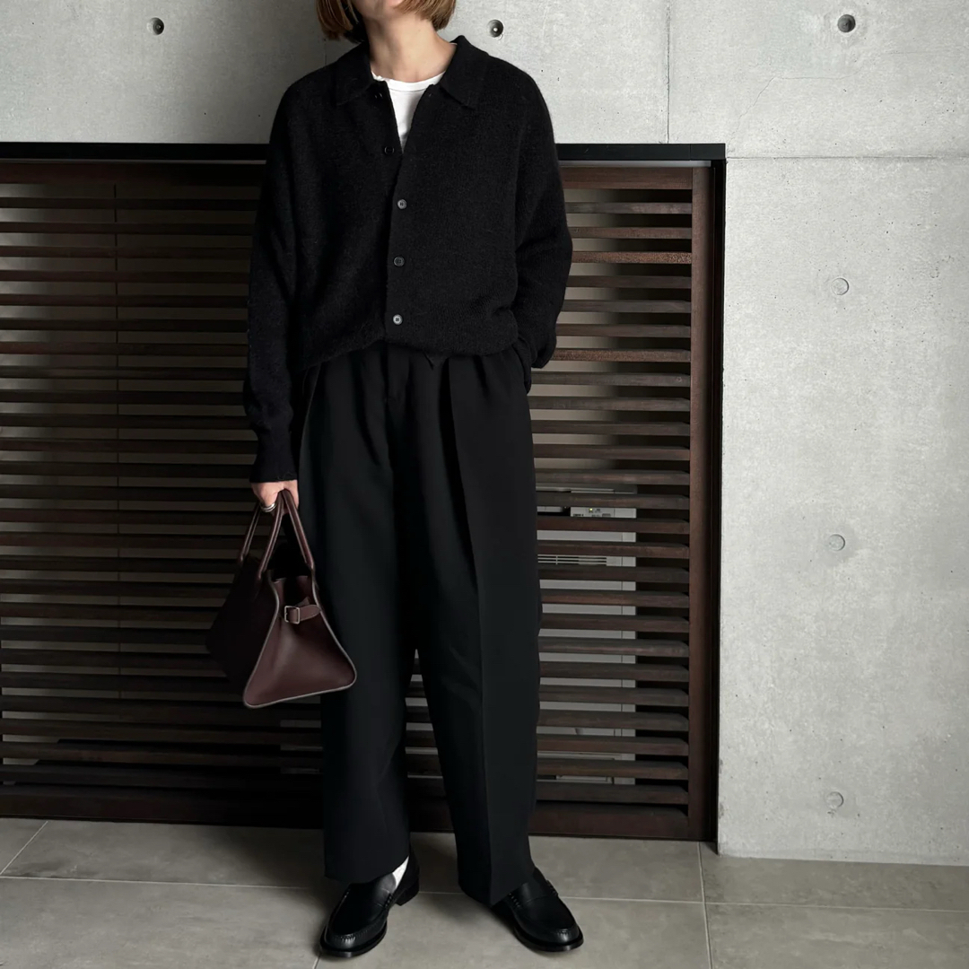 グランドセール Herman Ron - モヘアポロニット KNIT POLO MOHAIR 24AW LOHEN カーディガン
