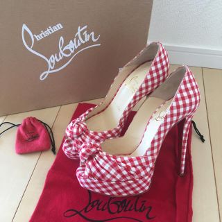 クリスチャンルブタン(Christian Louboutin)のルブタン 春パンプス チェック柄 美品♡(ハイヒール/パンプス)