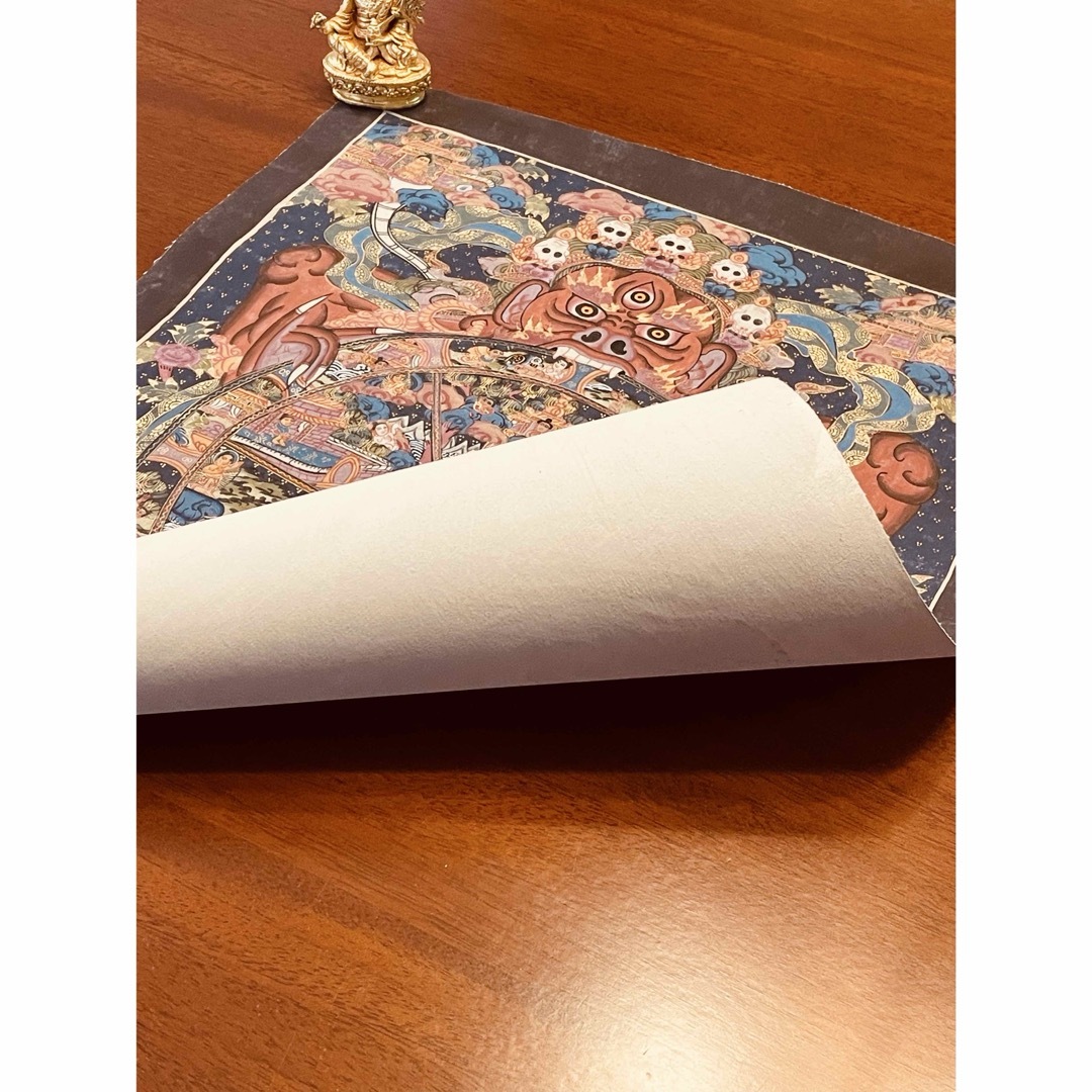 手描き肉筆画 チベット密教 新品 タンカ 曼荼羅 一点物 六道輪廻 D3 手描き肉筆画 チベット密教 新品 タンカ 曼荼羅 一点物 六道輪廻 D3