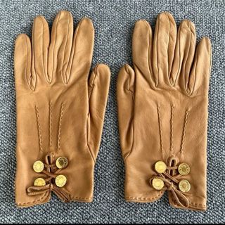 HERMES - クリスマス美品 エルメス革手袋 ブラウン 羊革 サイズ HERMES - クリスマス美品 エルメス革手袋 ブラウン 羊革 サイズ