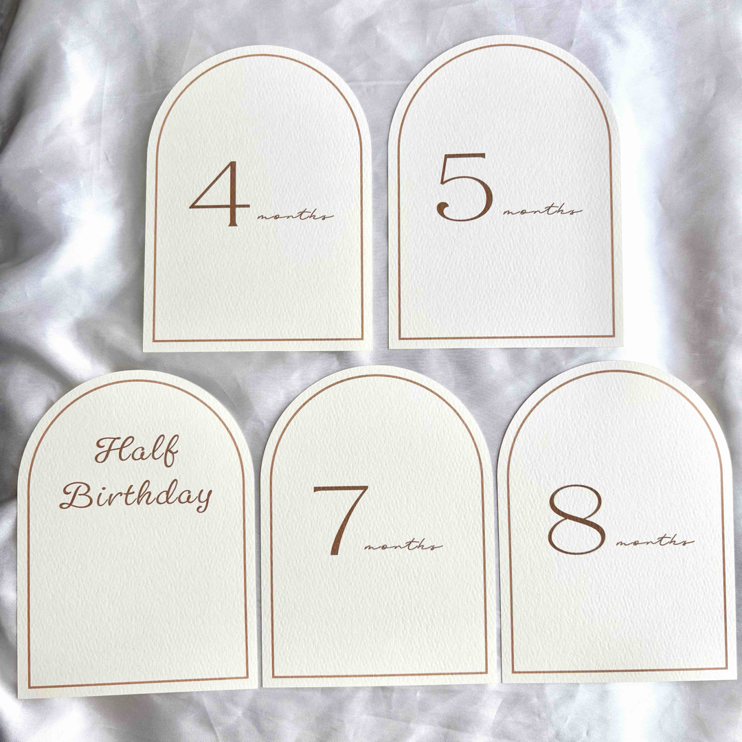 マンスリーカード　月齢フォト　手形　足形　月齢カード　命名書 キッズ/ベビー/マタニティのメモリアル/セレモニー用品(手形/足形)の商品写真