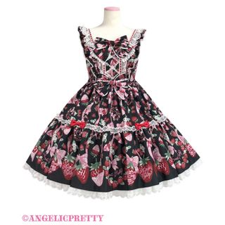 Angelic Pretty(ひざ丈ワンピース ・ ブラック/黒色系)の Angelic Pretty(ひざ丈ワンピース ・ ブラック/黒色系)の