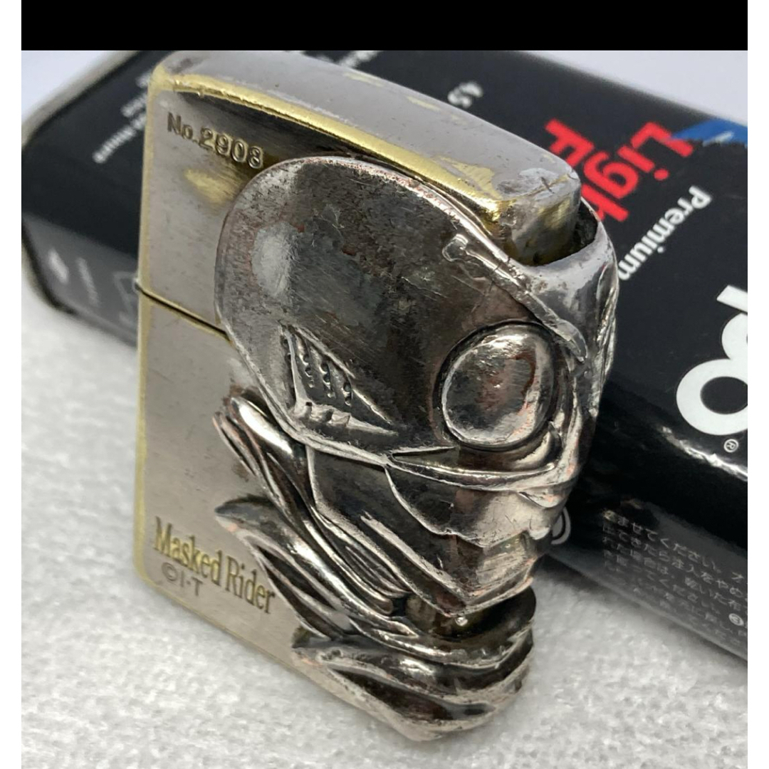 ZIPPO(ジッポー)の仮面ライダー　ジッポー　30周年　サイドメタル　着火確認 メンズのファッション小物(タバコグッズ)の商品写真
