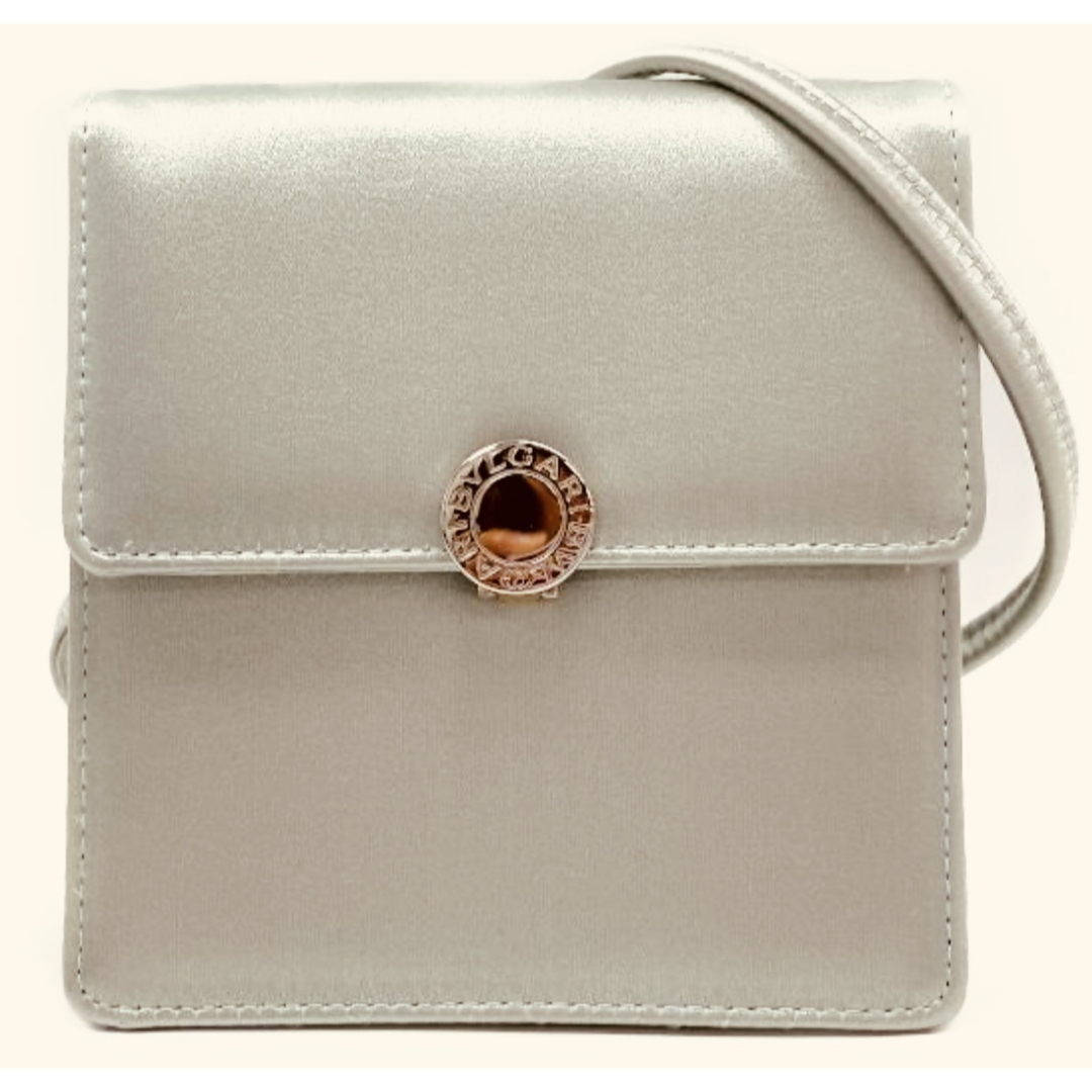 BVLGARI ミニショルダーストラップバッグ ライトグレー BVLGARI ミニショルダーストラップバッグ ライトグレー