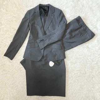 HILTON セットアップ　9号　ストレッチ&スーパー110 グレー　チェック(セット/コーデ)