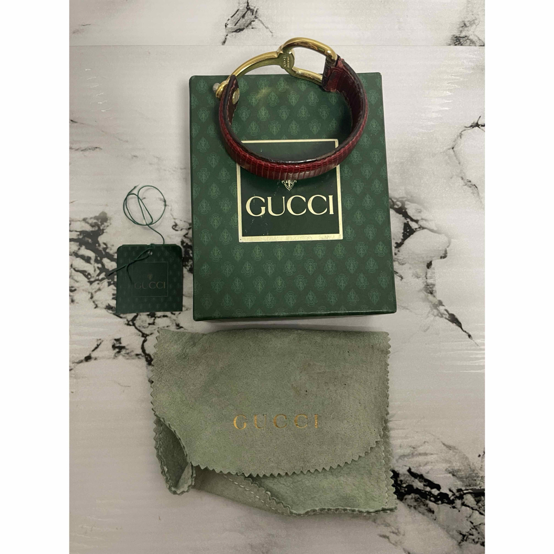 ヴィンテージ】7グッチ GUCCI バングル リザード 蛇年 ブレスレット