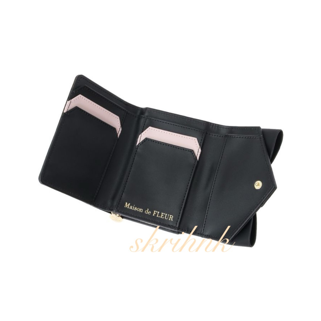 Maison de FLEUR - ♡新品♡メゾンドフルール♡マットベルトリボンミニウォレット♡ブラック♡財布♡黒♡の通販 by (・x・) ｜ メゾンドフルールならラクマ
