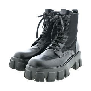 PRADA - PRADA(プラダ) ショートブーツ 7 1/2 メンズ - 黒 PRADA - PRADA(プラダ) ショートブーツ 7 1/2 メンズ - 黒