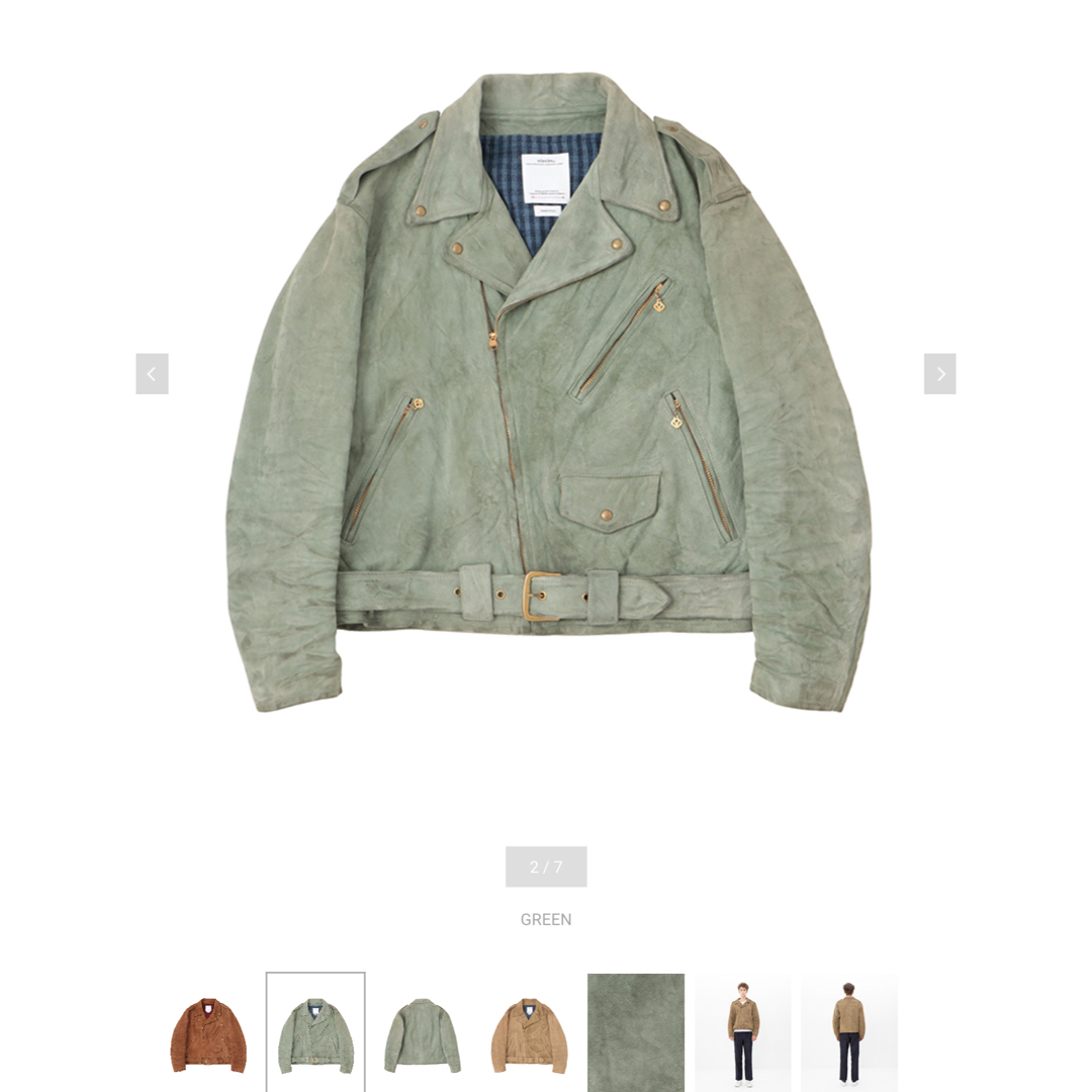 VISVIM - visvim NEU RIDERS JKT IT GREEN サイズ2 新品の通販 VISVIM - visvim NEU RIDERS JKT IT GREEN サイズ2 新品の通販