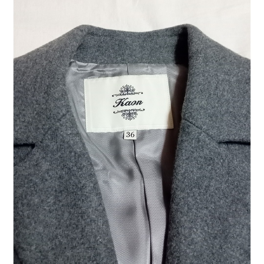 美品 Kaon】 カオン バックフリルチェスターコート 美品 Kaon】 カオン バックフリルチェスターコート