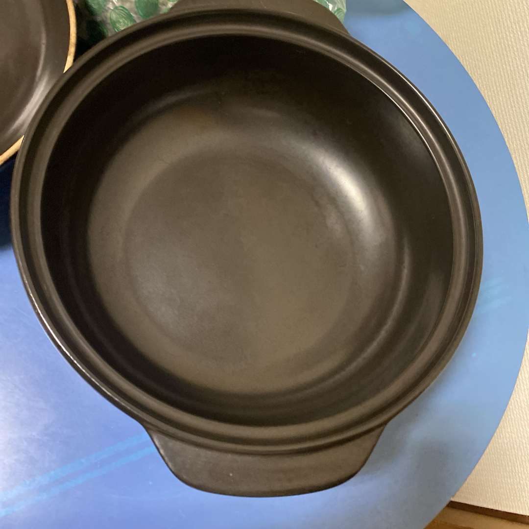 黒い土鍋ニューセラミックス遠赤外線超耐熱鍋直径約28cm 焼き芋 黒い土鍋ニューセラミックス遠赤外線超耐熱鍋直径約28cm 焼き芋