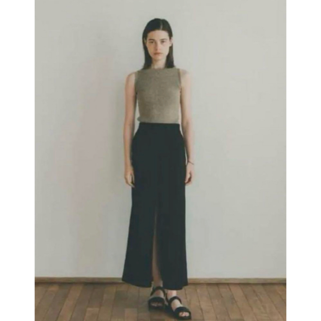 ロングスカート CLANE - CLANE DEEP SLIT SHORT PANTS LAYER SKIRT