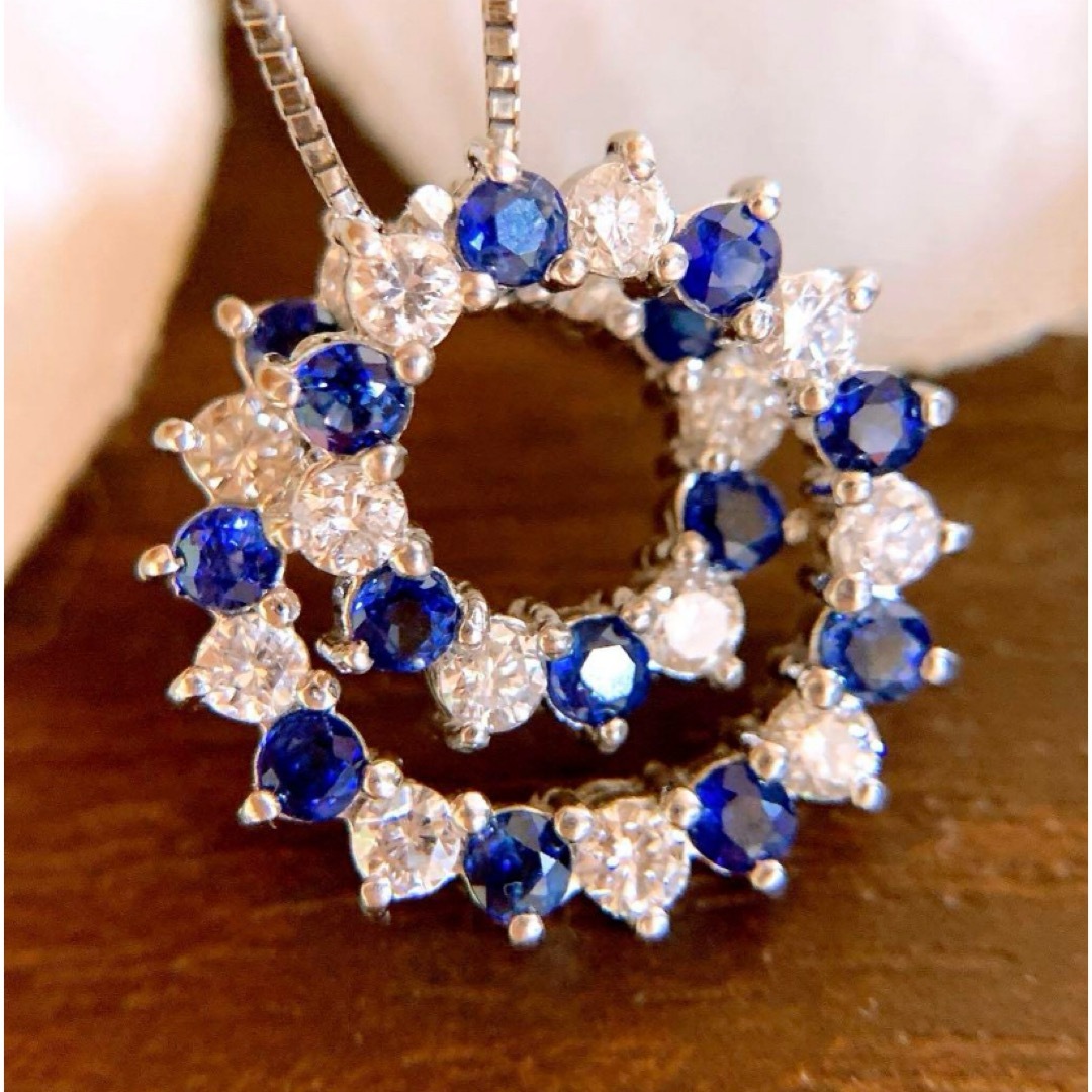 濃厚ブルーサファイア❗️計1.81CT✨プラチナダイヤサークル 濃厚ブルーサファイア❗️計1.81CT✨プラチナダイヤサークル