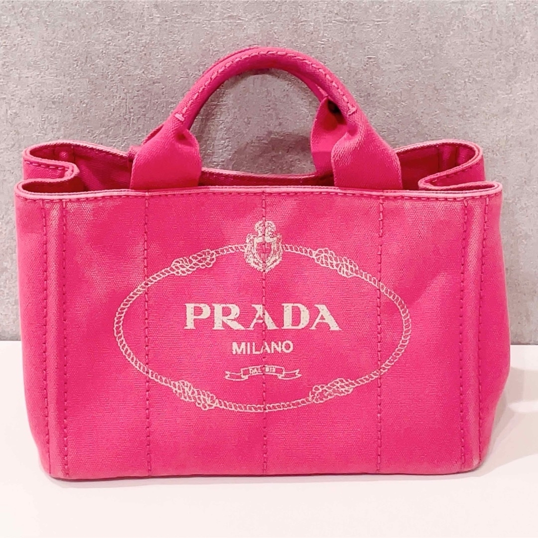 PRADA プラダ トートバッグ ピンク カナパ FUXIA PRADA プラダ トートバッグ ピンク カナパ FUXIA