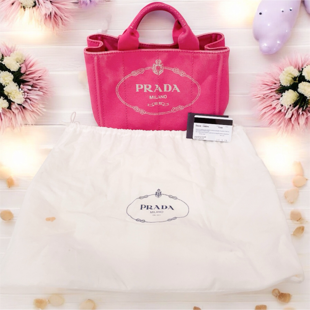 PRADA プラダ トートバッグ ピンク カナパ FUXIA PRADA プラダ トートバッグ ピンク カナパ FUXIA