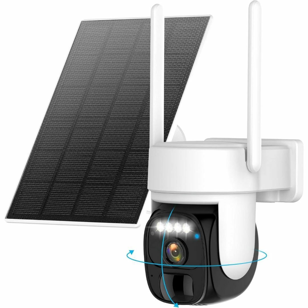 防犯カメラ 屋外 ソーラー 2K解像度 WiFi 屋外 監視カメラ