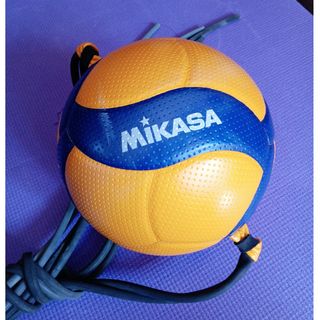 美品 中古球MIKASA バレー5号 国際公認球 高校試合球 黄/青 美品 中古球MIKASA バレー5号 国際公認球 高校試合球 黄/青