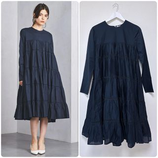 Merlette - Merlette ティアードワンピース ネイビーXSの通販 by Merlette - Merlette ティアードワンピース ネイビーXSの通販 by