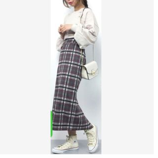 リミットレスラグジュアリー　チェックロングスカート